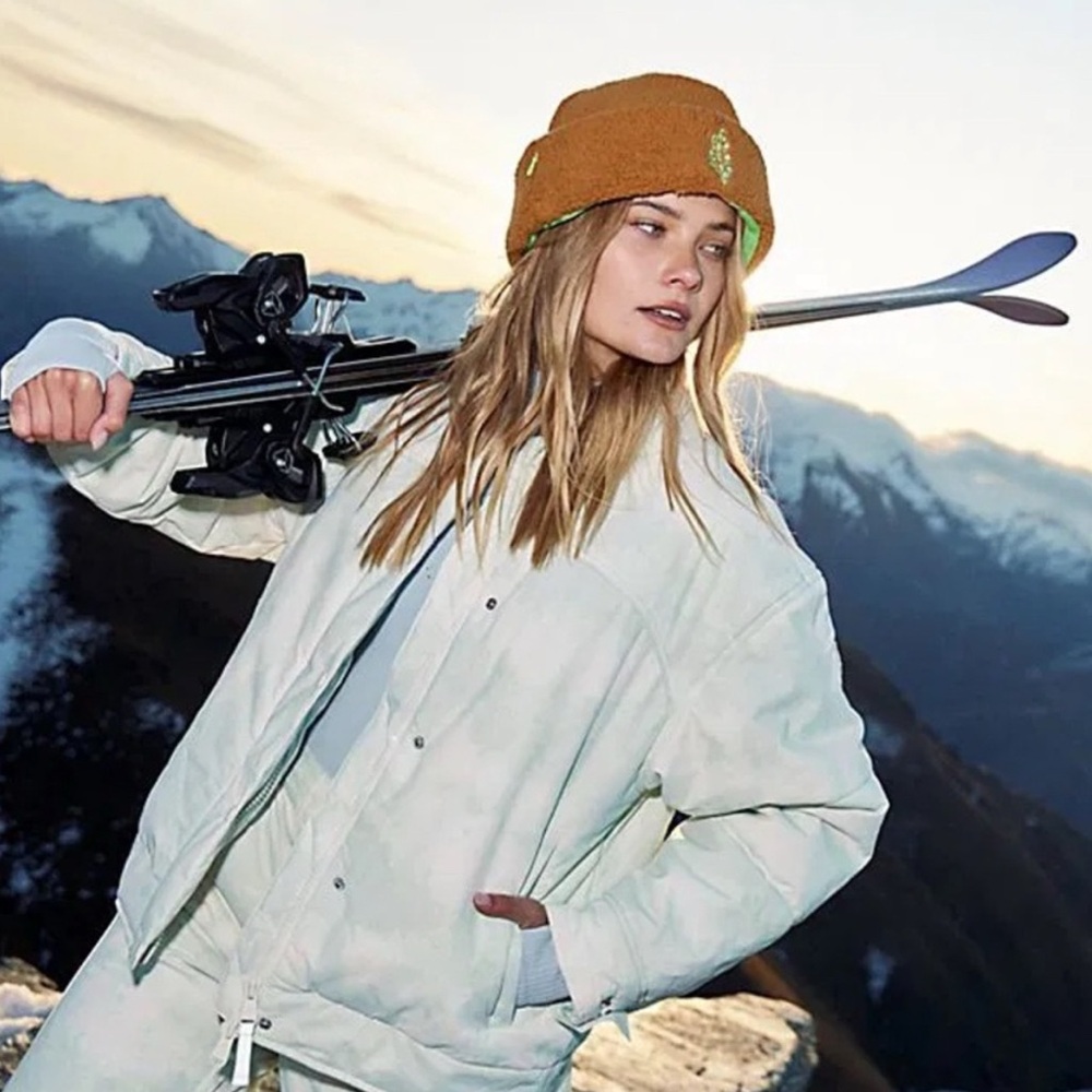 Free People Movement Small Bunny Slope Printed Puffer Ski Jacket- Mountain Mist